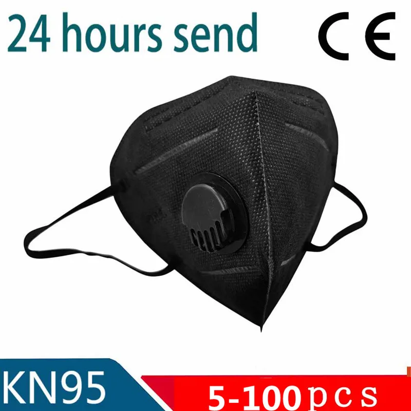 

KN95 FFP2 With Breathing gate Mascarillas Respirator 5 Layers with filter Protection Anti-dust Masks Face Protective cloth masks