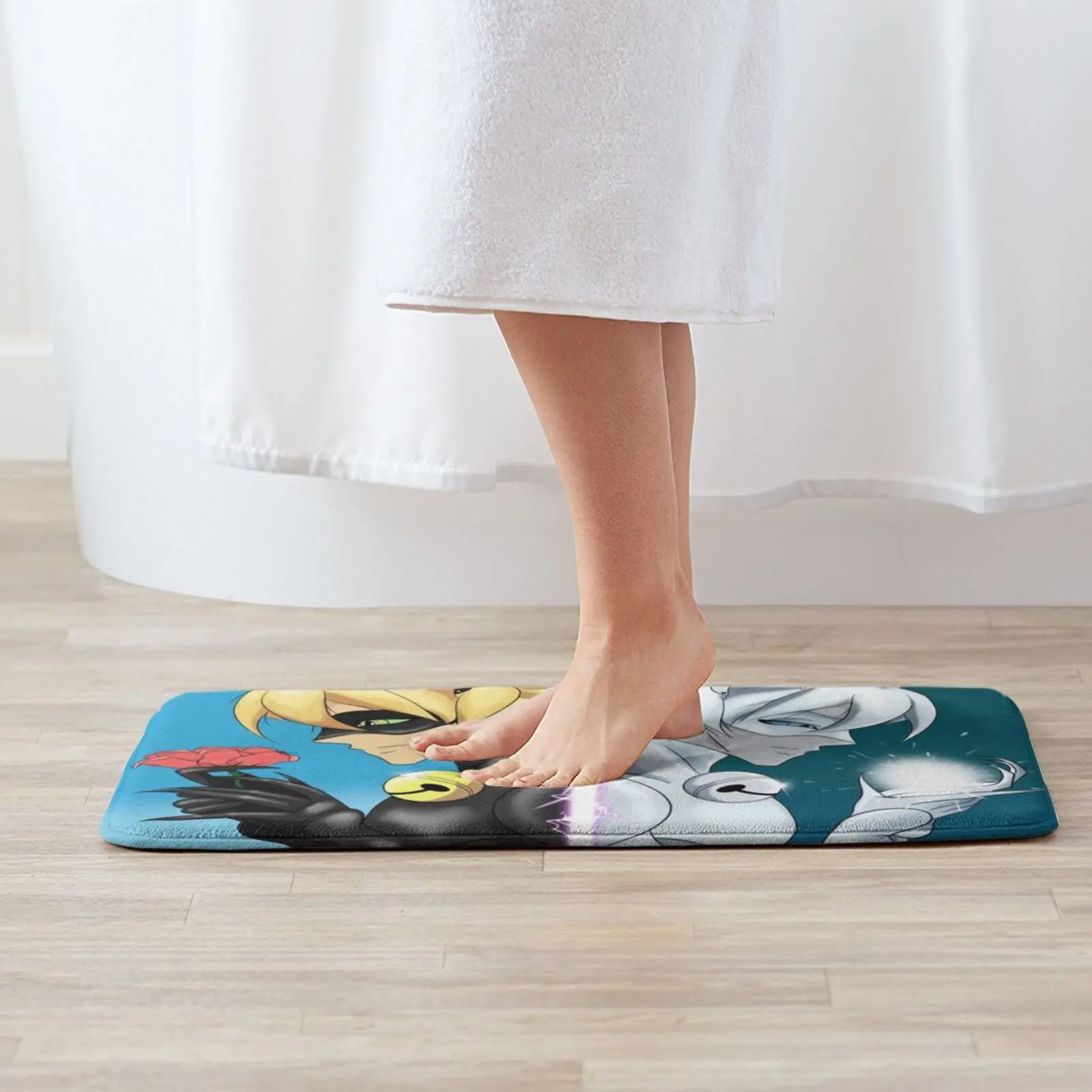 Ковер для чата и Blanc нескользящий коврик двери впитывающий воду кошачий Fanart -