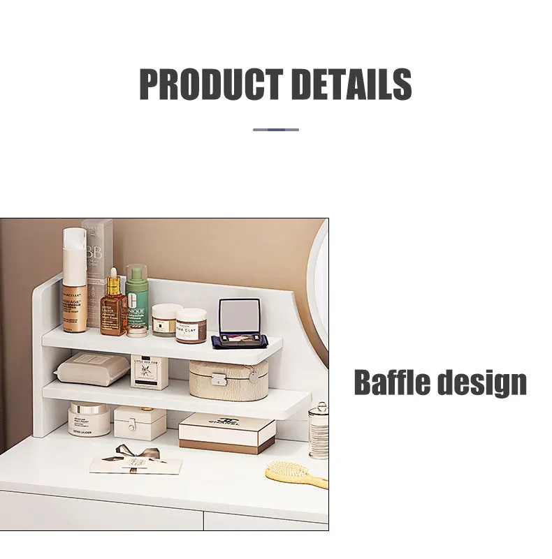 

80cm Furniture Bedroom Dressing Table Master Bedroom Multi-functional Small Cosmetic Table Modern Simple Storage Table Nordic