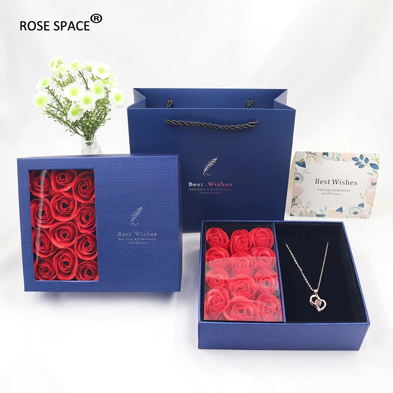 Новинка роза космос Рождественская Подарочная коробка искусственная Роза