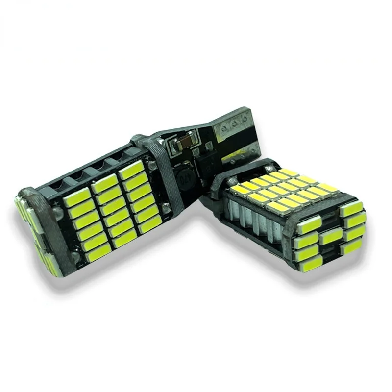 

2 шт., Автомобильные светодиодные фсветильник заднего хода T15 W16W 4014 45SMD