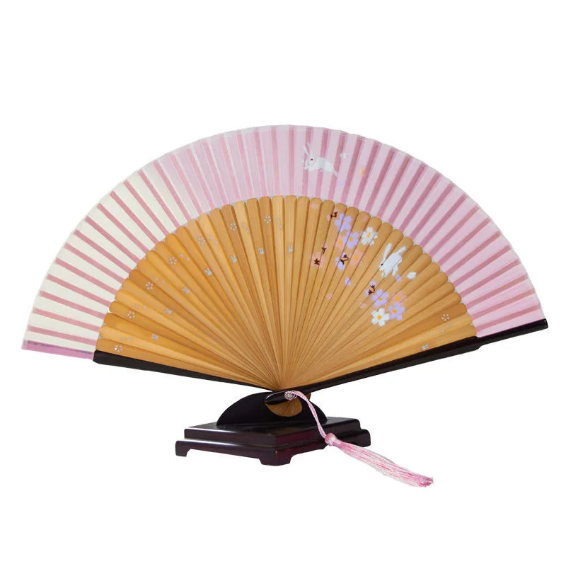 

Dance Fan Bamboo Ventilateur Portable Wedding Lady Silk Fan Summer Cheongsam Hanfu Kimono Decoration Fans Abanicos Para Boda