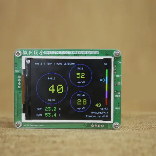 2019 английская версия PM1.0 PM2.5 PM10 детектор температура + HUMI TFT lcd