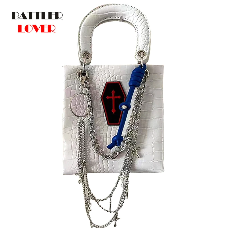 

Punk Youth Ladies Simple Versatile Flap Bag Women Fashion Chain Design Shoulder Handbags Female Lolita Steampunk Messenger Bags