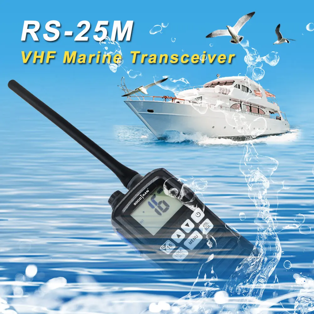 RS-25M VHF морской трансивер IP-X7 водонепроницаемая портативная рация двусторонняя