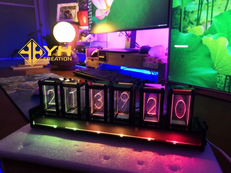 

Pseudo Glow Tube Clock Digital Creative Desktop Decoration Destiny's Gate