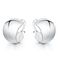 new 925 sterling silver earrings glossy small earrings fashion woman glamour jewelry engagement gift