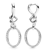 hot original 925 sterling silver heart interweaved fashion earrings for earring women gift jewelry
