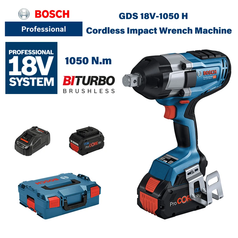 

Bosch GDS18V-1050 H High Torque Electric Wrench Lithium Electric Jackhammer Industrial Grade Tower Crane Impact Brushless Wrench