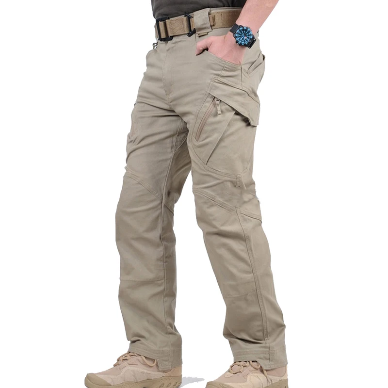 IX9 City Tactical Cargo Pants Men Combat SWAT Army Military Pants Cotton Many Pockets Stretch Flexible Man IX7 Casual Trousers