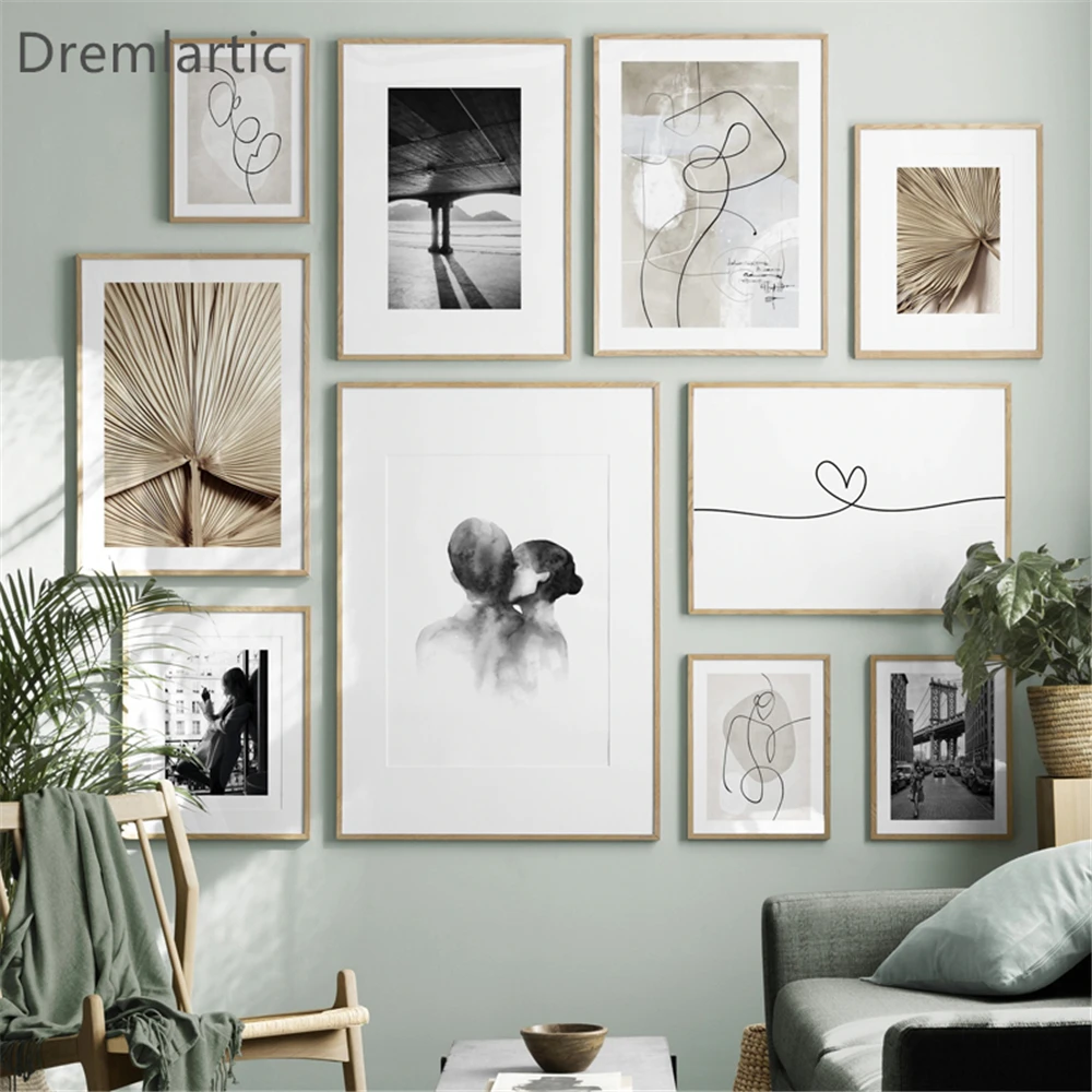 

Black And White Gold Girl Scenery Canvas Poster Silk Fabric Modern Style Prints Party House Decor Room#2021-0128--07