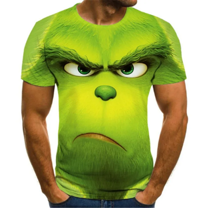 

Funny cartoon men's T-shirt summer fashion top 3D round neck short-sleeved cute casual shirt anime T-shirt