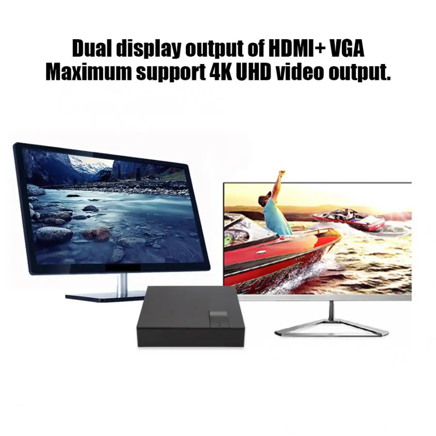 Мини-компьютер для дома и офиса мини-ПК Intel J3455 четырехъядерный HDMI + VGA 8 ГБ ОЗУ 128 Гб