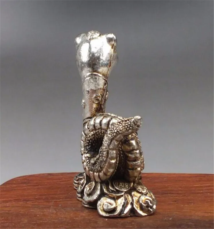 YM медная статуя сборная китайская латунная резная зодиака змея кобры монета