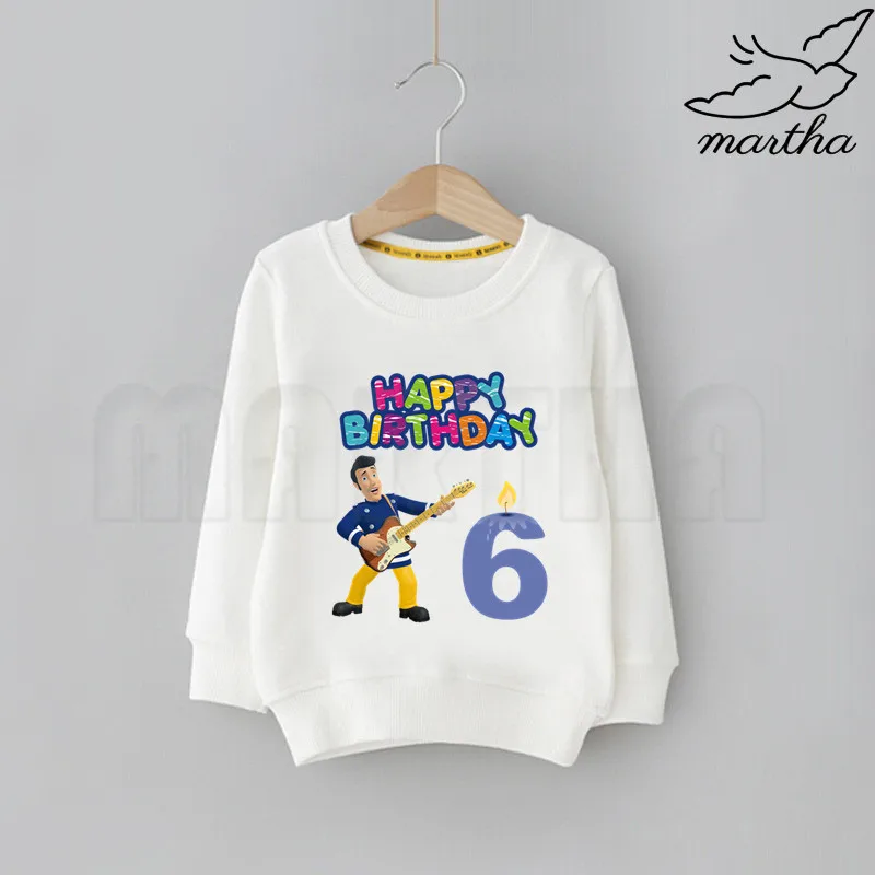 Толстовки с капюшоном для дня рождения изображением пожарного Сэма Свитшоты