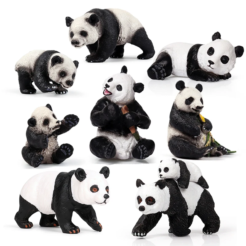 

Action&Toys Wildlife Animal PVC Mini Giant Panda Cub Crawl Model Solid Collectible Doll Figure For Kid Children's Gift Home Deco