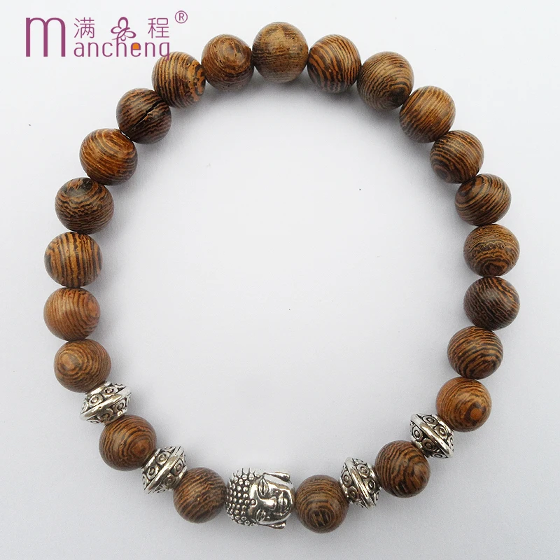 Браслет мужской с деревянными бусинами буддистский браслет из натуральной