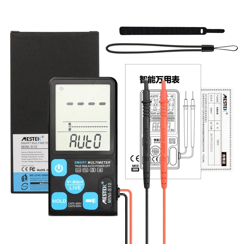 MESTEK New Generation Smart Intelligent Phone Digital Multimeter Ohm Capacitance Hz AC DC NCV Advance Multimetro Tester