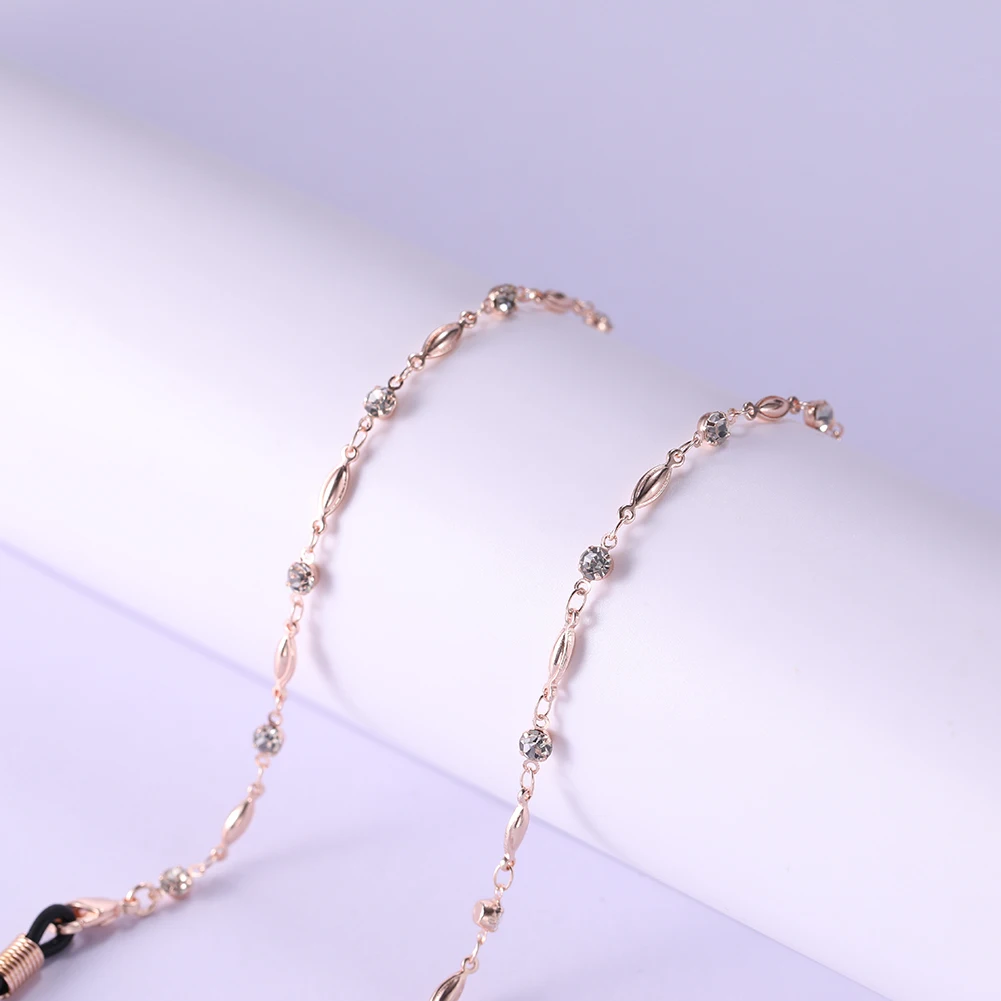 Цепочка для солнцезащитных очков SKYRIM с белыми кристаллами и бусинами женщин