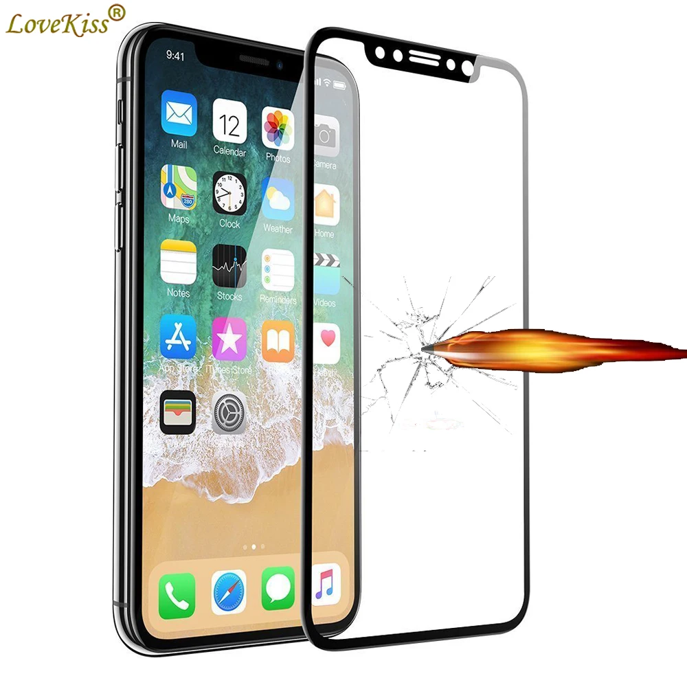 Полное покрытие закаленное стекло для iPhone 11 Pro X 10 XR XS Max 8 5 5S SE 6 6S 7 Plus 8Plus полное