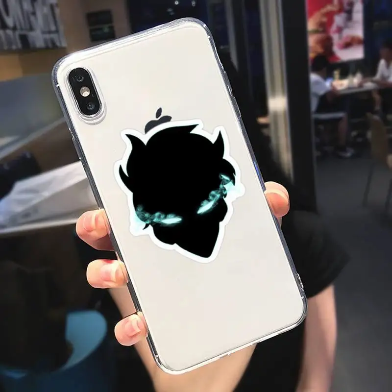 

solo leveling cute cartoon Bear warrior Phone Case Transparent for iPhone 6 7 8 11 12 s mini pro X XS XR MAX Plus