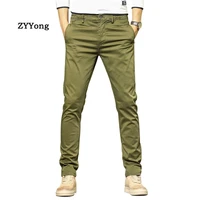 mens cargo pants military style comfortable breathable khaki army green black slim trousers casual straight elasticity overalls