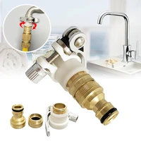 universal 3 in 1 brass hose tap connectors set thread tap connector agriculture hose adaptor water pipe fitting 2