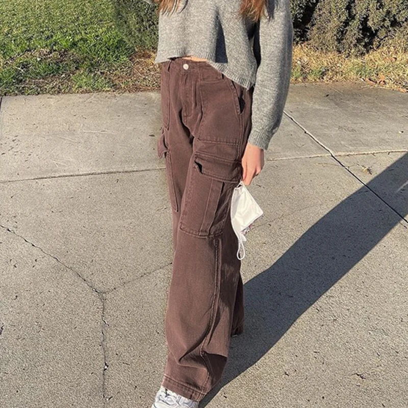 

Newly 2021 Spring New Loose Mid-Rise Jeans Stitching Basic Leisure All-Match For Women Ladies m99