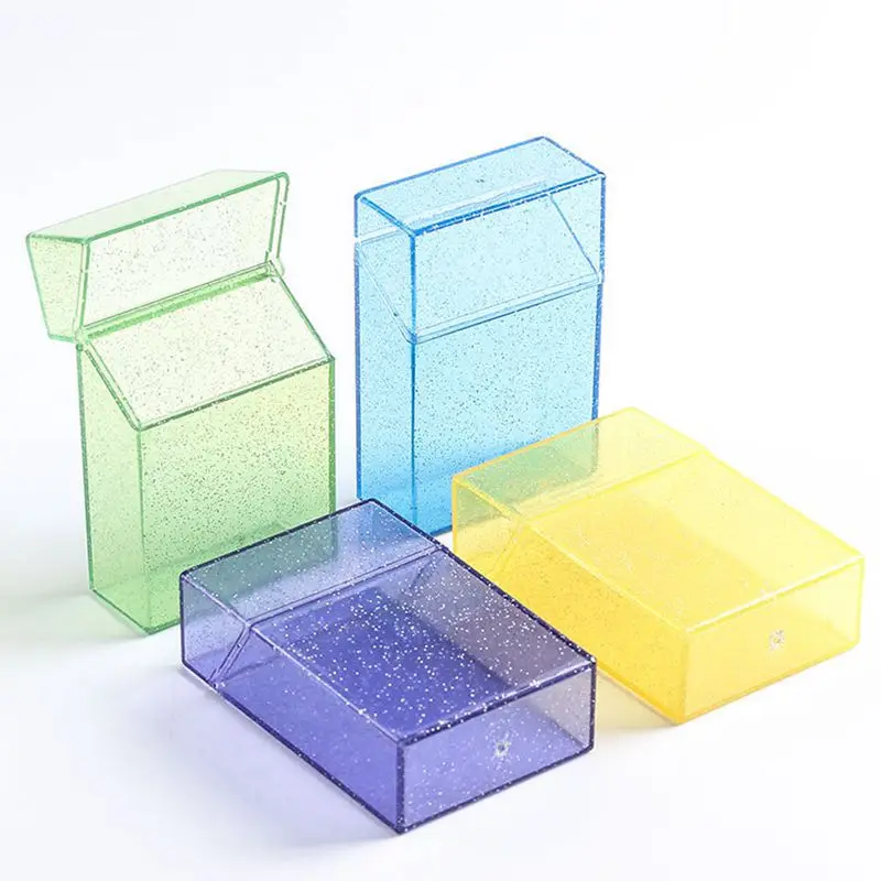 

New color Transparent Cigarette Case Powder Cigarette Case flash unisex Personality Fashion Portable 20Support capacity