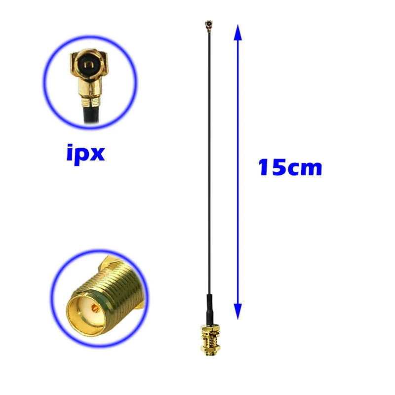 WiFi Antenna 2.4G U.FL/IPX to SMA Pigtail Cable Omni Aerial for Zigbee FPV UAV Drone and Booster Modem Router Repeater Extender - купить по