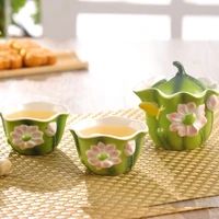 new 3d enamel coffee tea pot creative relievo lotus porcelain kettle ceramic bone china drinkware