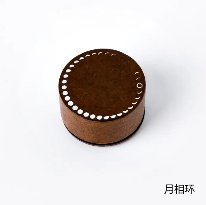 A Винтажные часы с календарем Луны круглый штамп DIY деревянные резиновые штампы для stationery канцелярских принадлежностей Скрапбукинг Стандартный штамп - Цвет: A
