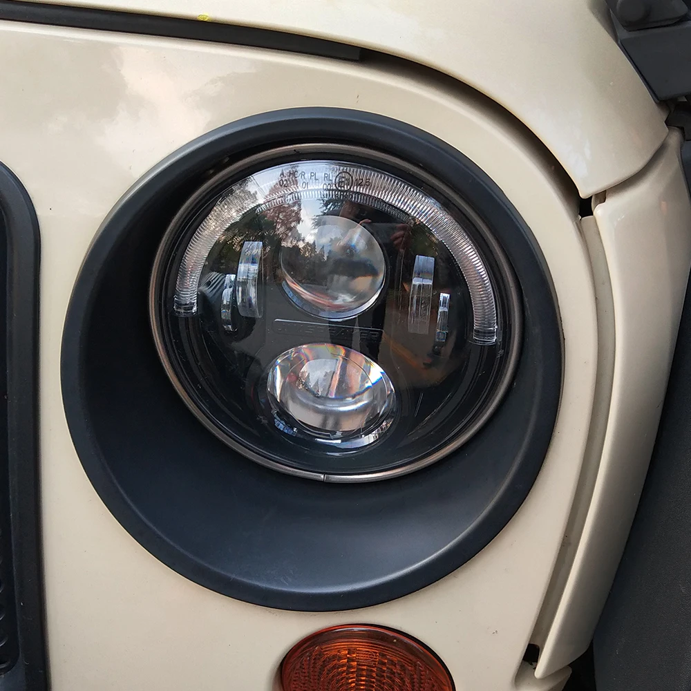 Матовая черная вставка для фар отделка подходит Jeep Wrangler &amp Unlimited 2007-2018 |