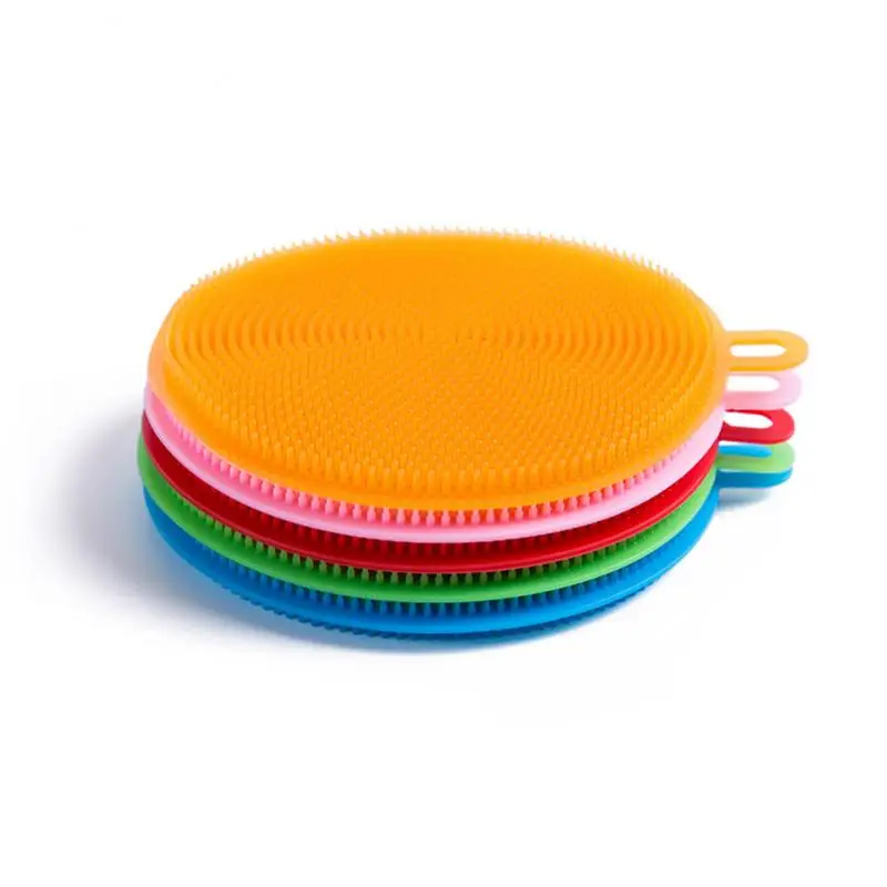 Magic Dish Washing Brush Cleaning Silicone Scouring Pad Pot Pan Wash Brushes Kitchen Gadgets Tools Cleaner | Дом и сад
