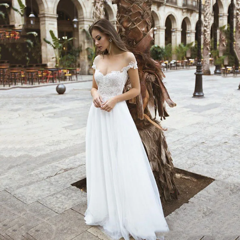 

BAZIIINGAAA Simple Wedding Dress Lace Little Beading Strapless Dress Luxury Wedding Gowns Bridal Can Be Washed Bride Dresses