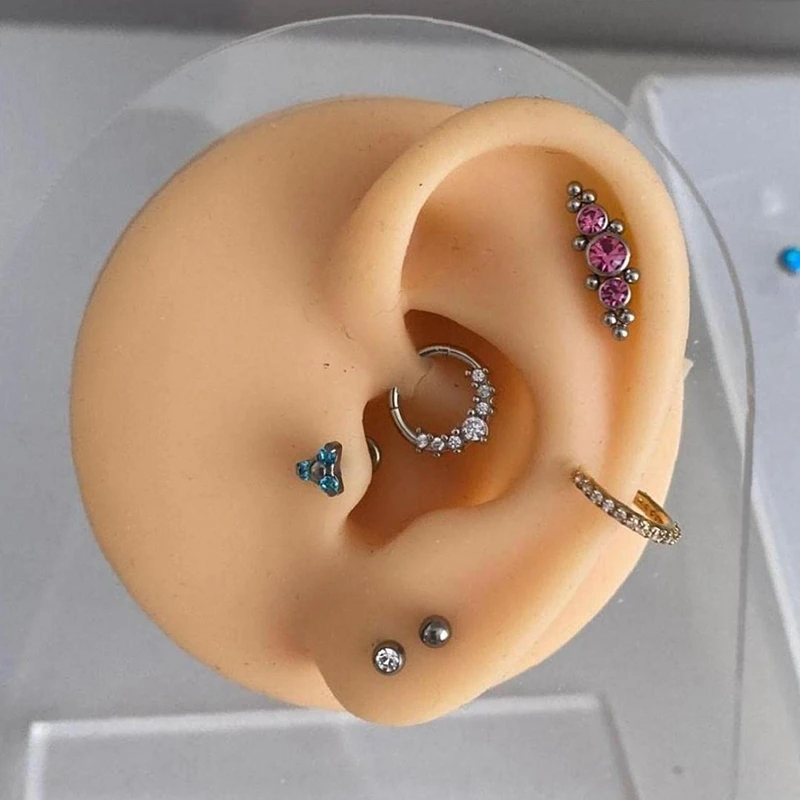 

1 Pc Silicone Ear Model Reused Ear Displays Mould Professional Piercings Practice Tools for Earrings Ear Studs Display