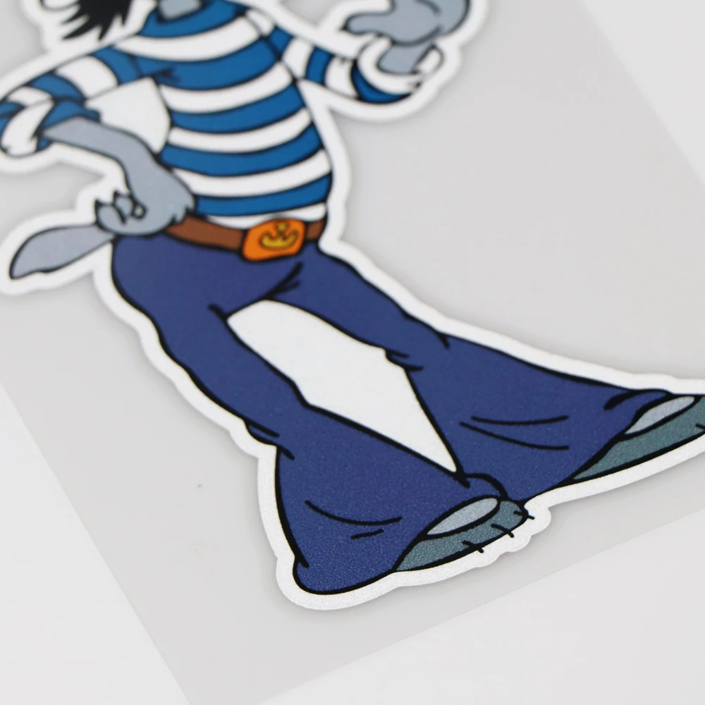 

YOJA 9.2X15CM Wolf Cartoong Pattern Vinyl Decal Bumper Decorate Car Sticker ZT1-0034