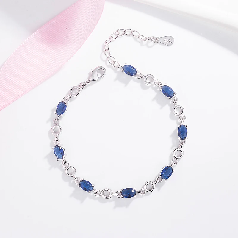Женские Ювелирные изделия из серебра браслеты с топазами пробы в глубоком цвете