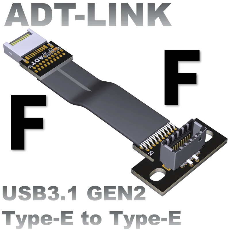 

USB3.1 extension cable with screw hole type-e revolution type-e female interface motherboard front and rear chassis ADT