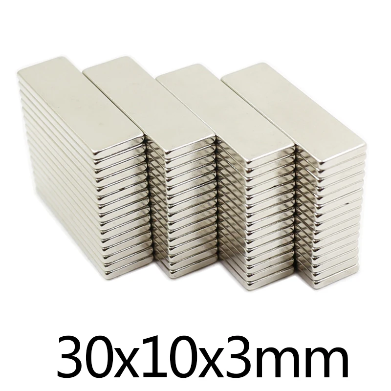 20/50/100 шт. Неодимовый Магнит 30x10x3 мм N35 супер сильный блок с неодимовыми магнитами 30*10*3 мм редкоземельный магнит мощный сильный магнит, магнитный