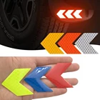 10 шт. автомобиля светоотражающая лента автоаксессуары наклейки на авто стрелка сигнальная отражатель наклейки для автомобиля бампер багажник мотоцикла одежда декоративные
