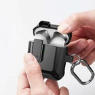 Чехол для переключателя Airpods, чехол из ТПУ и поликарбоната, защитный чехол для Apple AirPods 2, аксессуары, беспроводные наушники с брелоком