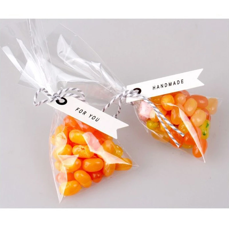 

50Pcs Handmade with Love Gift Tags Thank You Kraft Gift Tags Labels with String