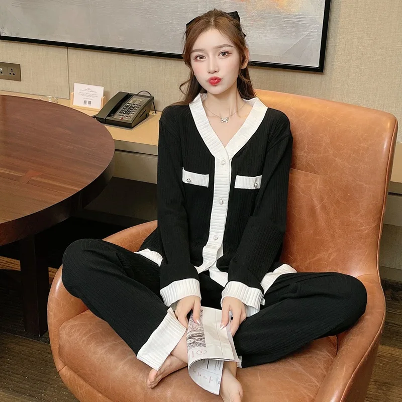 Ночная рубашка для кормящих мам пижамы беременных одежда сна корейское