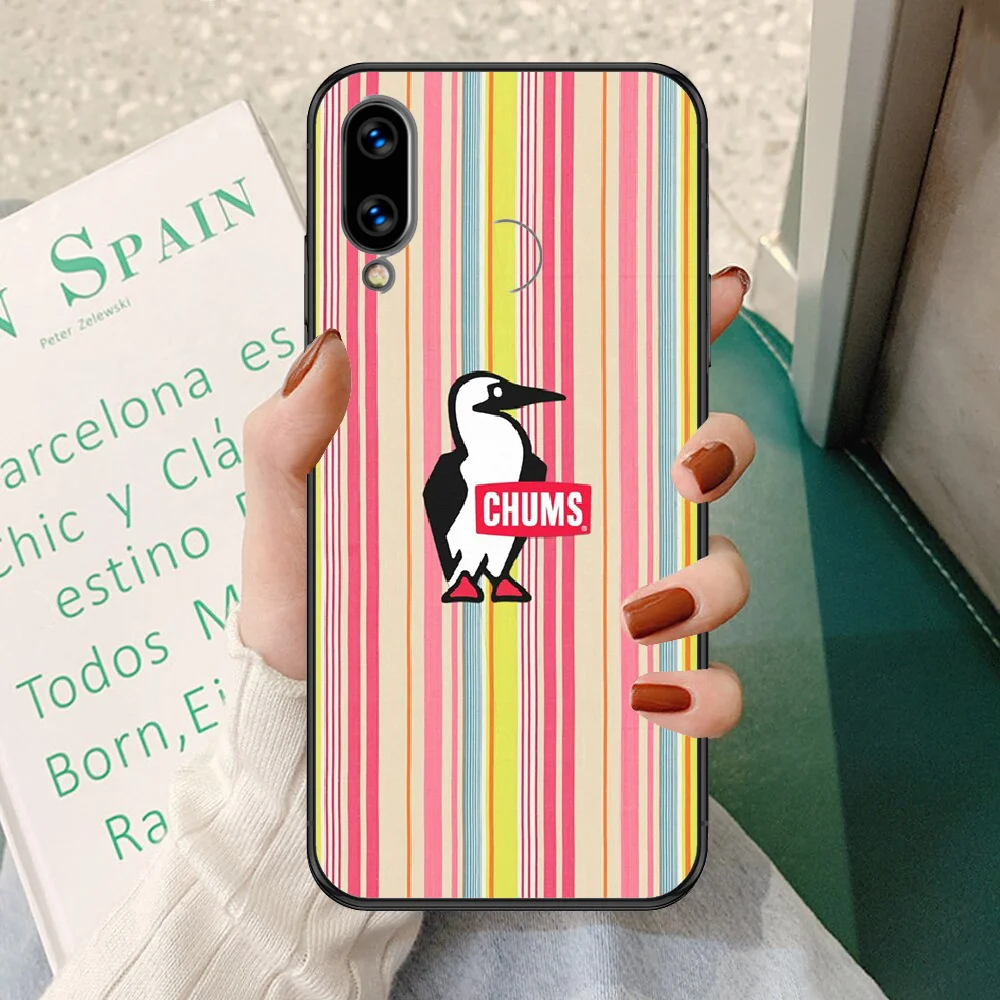 

fashion CHUMS brand Phone case For Huawei Honor 6 7 8 9 10 10i 20 A C X Lite Pro Play black tpu shell painting coque luxury