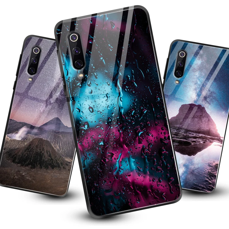 Чехол из закаленного стекла для Xiaomi 5X6X8 9 SE A1 A2 Lite Мягкий чехол ТПУ Redmi Note 4x 5A 6 7 Pro Prime
