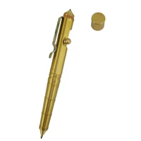 acmecn 80g brass tactical pen vintage design multi functional ballpoint pen emergency self defense supplies brass edc tool gifts