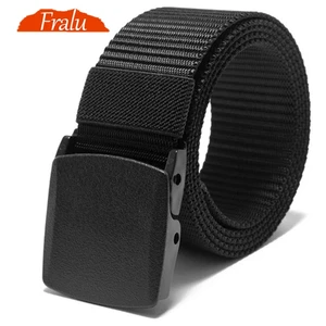 FRALU Automatic Buckle Nylon Belt Male Army Tactical Belt Mens Military Waist Canvas Belts Cummerbun