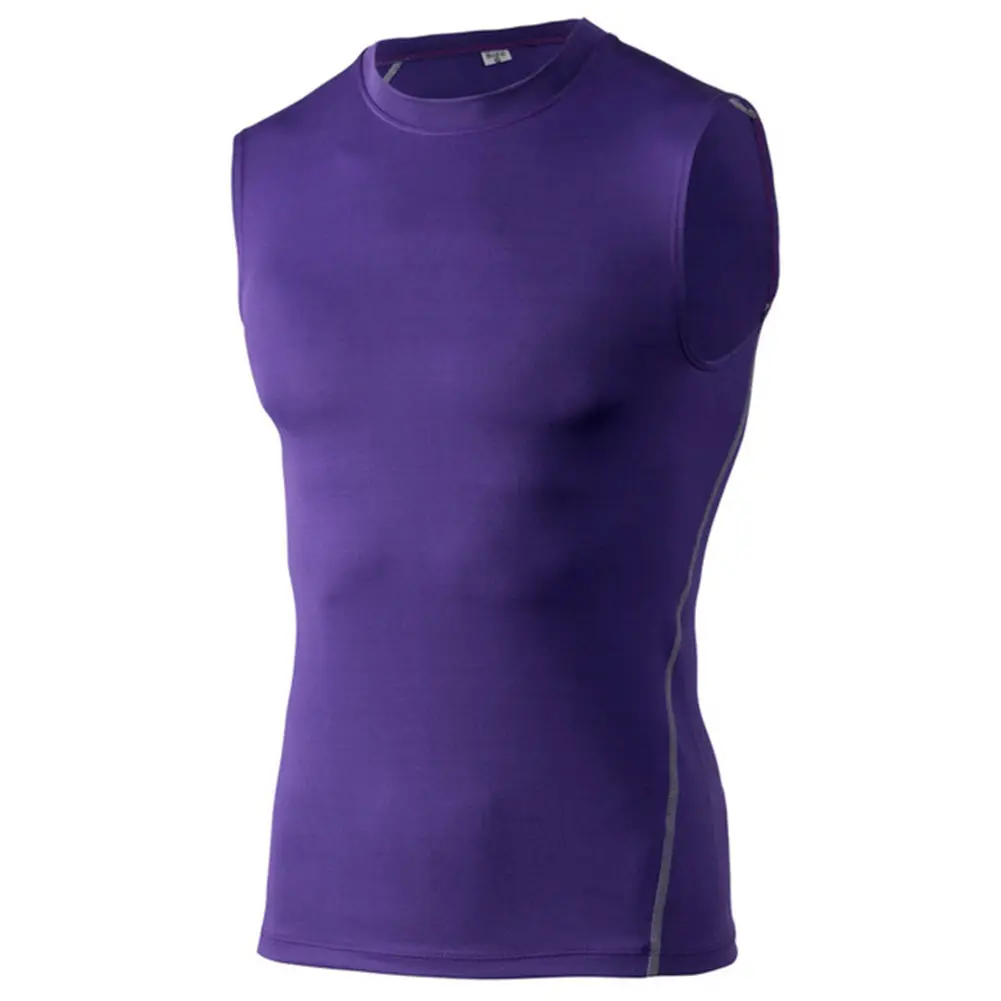 Мужская спортивная компрессионная майка без рукавов базовая эластичная