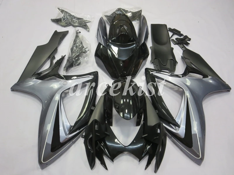 

4 подарки Новый ABS мотоцикл Полный обтекатели комплект подходит для Suzuki GSX-R 600 750 2006 2007 06 07 GSXR600 GSXR750 Пользовательские черный серый